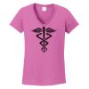 Ladies Heavy Cotton™ 100% Cotton V-Neck T-Shirt Thumbnail