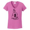 Ladies Heavy Cotton™ 100% Cotton V-Neck T-Shirt Thumbnail