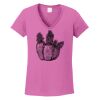 Ladies Heavy Cotton™ 100% Cotton V-Neck T-Shirt Thumbnail