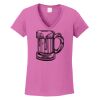 Ladies Heavy Cotton™ 100% Cotton V-Neck T-Shirt Thumbnail