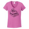 Ladies Heavy Cotton™ 100% Cotton V-Neck T-Shirt Thumbnail