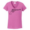 Ladies Heavy Cotton™ 100% Cotton V-Neck T-Shirt Thumbnail