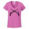 Ladies Heavy Cotton™ 100% Cotton V-Neck T-Shirt Thumbnail