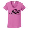 Ladies Heavy Cotton™ 100% Cotton V-Neck T-Shirt Thumbnail