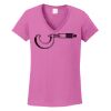 Ladies Heavy Cotton™ 100% Cotton V-Neck T-Shirt Thumbnail