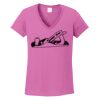 Ladies Heavy Cotton™ 100% Cotton V-Neck T-Shirt Thumbnail