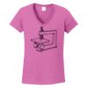 Ladies Heavy Cotton™ 100% Cotton V-Neck T-Shirt Thumbnail
