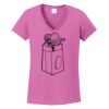 Ladies Heavy Cotton™ 100% Cotton V-Neck T-Shirt Thumbnail