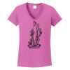 Ladies Heavy Cotton™ 100% Cotton V-Neck T-Shirt Thumbnail