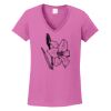 Ladies Heavy Cotton™ 100% Cotton V-Neck T-Shirt Thumbnail