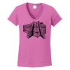 Ladies Heavy Cotton™ 100% Cotton V-Neck T-Shirt Thumbnail