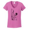 Ladies Heavy Cotton™ 100% Cotton V-Neck T-Shirt Thumbnail