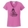 Ladies Heavy Cotton™ 100% Cotton V-Neck T-Shirt Thumbnail