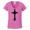 Ladies Heavy Cotton™ 100% Cotton V-Neck T-Shirt Thumbnail