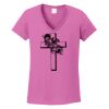 Ladies Heavy Cotton™ 100% Cotton V-Neck T-Shirt Thumbnail