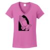 Ladies Heavy Cotton™ 100% Cotton V-Neck T-Shirt Thumbnail