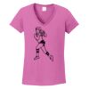 Ladies Heavy Cotton™ 100% Cotton V-Neck T-Shirt Thumbnail