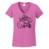 Ladies Heavy Cotton™ 100% Cotton V-Neck T-Shirt Thumbnail