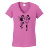 Ladies Heavy Cotton™ 100% Cotton V-Neck T-Shirt Thumbnail