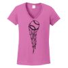 Ladies Heavy Cotton™ 100% Cotton V-Neck T-Shirt Thumbnail