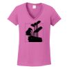 Ladies Heavy Cotton™ 100% Cotton V-Neck T-Shirt Thumbnail