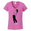 Ladies Heavy Cotton™ 100% Cotton V-Neck T-Shirt Thumbnail