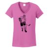 Ladies Heavy Cotton™ 100% Cotton V-Neck T-Shirt Thumbnail