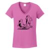 Ladies Heavy Cotton™ 100% Cotton V-Neck T-Shirt Thumbnail