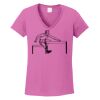Ladies Heavy Cotton™ 100% Cotton V-Neck T-Shirt Thumbnail
