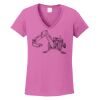 Ladies Heavy Cotton™ 100% Cotton V-Neck T-Shirt Thumbnail