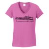 Ladies Heavy Cotton™ 100% Cotton V-Neck T-Shirt Thumbnail