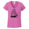Ladies Heavy Cotton™ 100% Cotton V-Neck T-Shirt Thumbnail