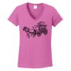 Ladies Heavy Cotton™ 100% Cotton V-Neck T-Shirt Thumbnail