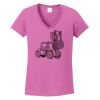 Ladies Heavy Cotton™ 100% Cotton V-Neck T-Shirt Thumbnail