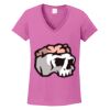 Ladies Heavy Cotton™ 100% Cotton V-Neck T-Shirt Thumbnail