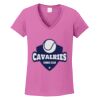Ladies Heavy Cotton™ 100% Cotton V-Neck T-Shirt Thumbnail