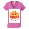 Ladies Heavy Cotton™ 100% Cotton V-Neck T-Shirt Thumbnail