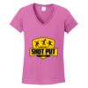 Ladies Heavy Cotton™ 100% Cotton V-Neck T-Shirt Thumbnail