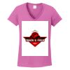 Ladies Heavy Cotton™ 100% Cotton V-Neck T-Shirt Thumbnail