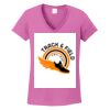 Ladies Heavy Cotton™ 100% Cotton V-Neck T-Shirt Thumbnail