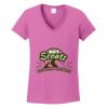 Ladies Heavy Cotton™ 100% Cotton V-Neck T-Shirt Thumbnail