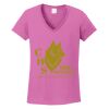 Ladies Heavy Cotton™ 100% Cotton V-Neck T-Shirt Thumbnail