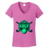 Ladies Heavy Cotton™ 100% Cotton V-Neck T-Shirt Thumbnail