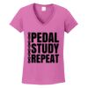 Ladies Heavy Cotton™ 100% Cotton V-Neck T-Shirt Thumbnail