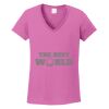 Ladies Heavy Cotton™ 100% Cotton V-Neck T-Shirt Thumbnail