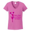 Ladies Heavy Cotton™ 100% Cotton V-Neck T-Shirt Thumbnail