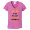 Ladies Heavy Cotton™ 100% Cotton V-Neck T-Shirt Thumbnail